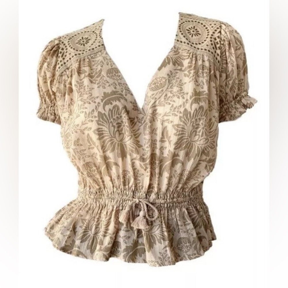 SPELL Lioness Cap Sleeve Blouse (size AU Medium) Rare